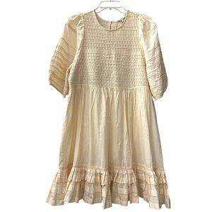 NWT Anthropologie Coquette Othilia Adelphe Lace Tunic Ruffle Dress 12 FLAWED